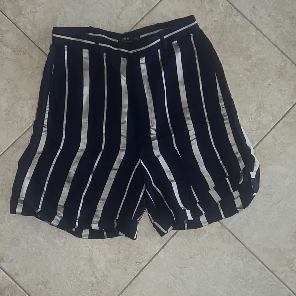 Ralph Lauren silk striped shorts